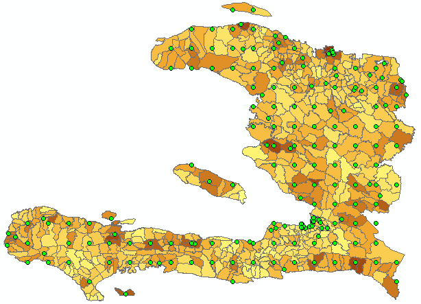 Facility locations in Haiti